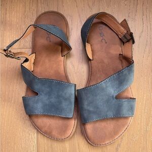 Women's Blue and Brown Sandals